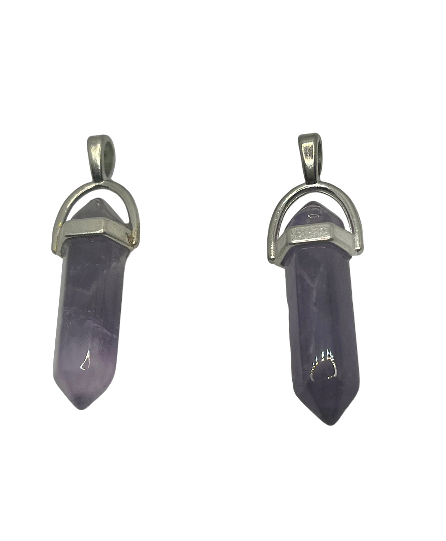 Amethyst Double Pointed Tower Pendant