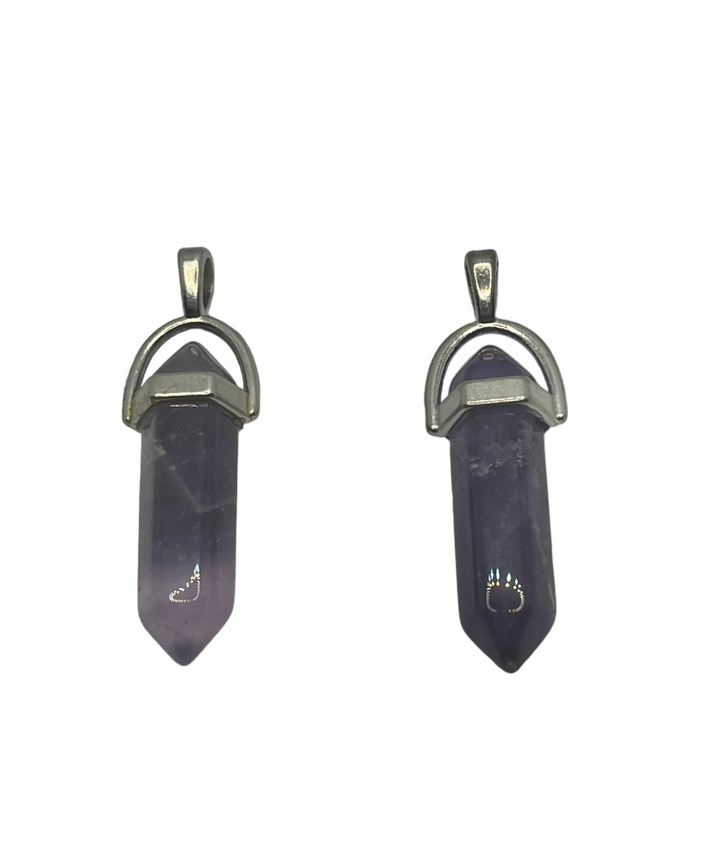 Amethyst Double Pointed Tower Pendant